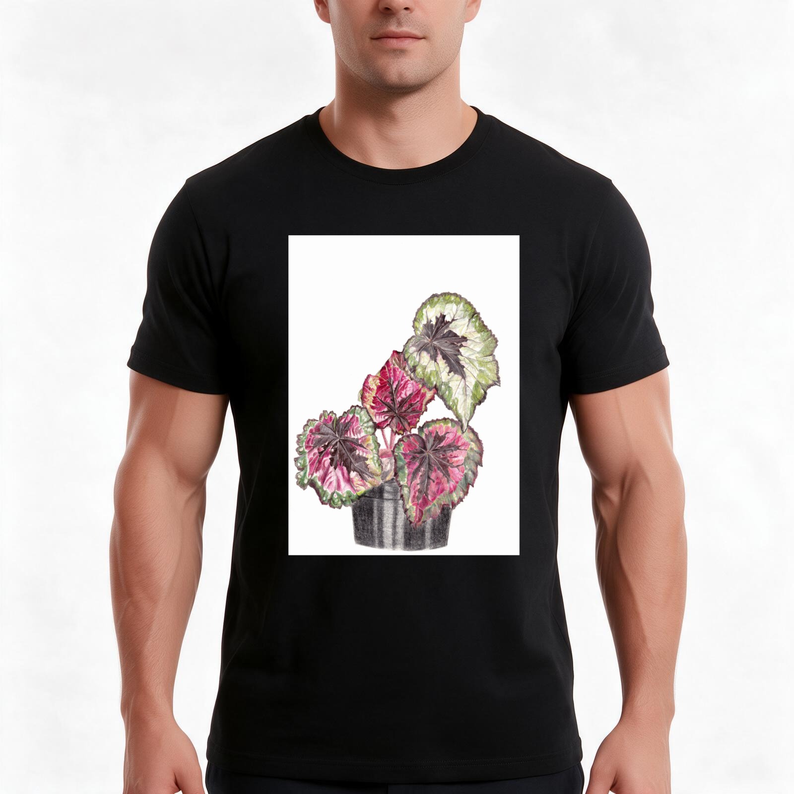 Begonia Rex - Begonia Rex T-shirt, zomerse, casual katoenen