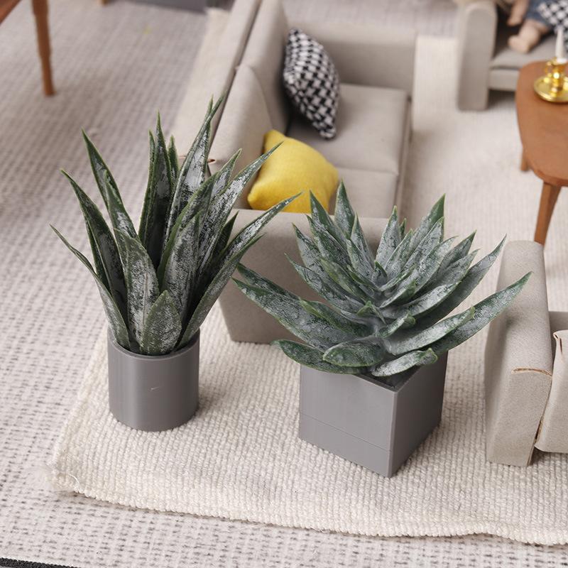 Aloe Vera Pot - Miniatuur Aloë Vera Potplant Ornament Poppenhuis