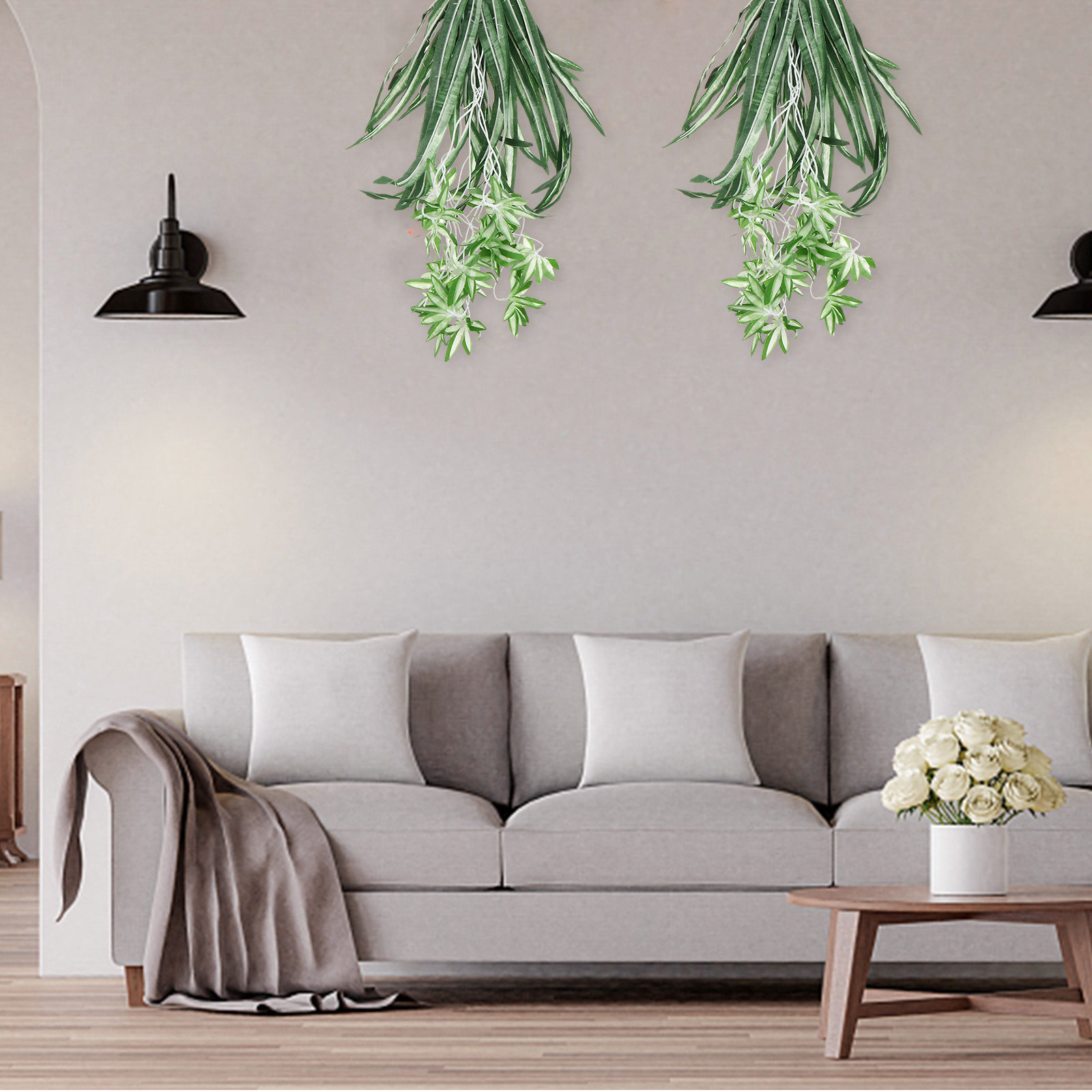 Spider Plant Hanging - Kunstmatige spinnenplant, levensechte kunstplanten, hangend decor