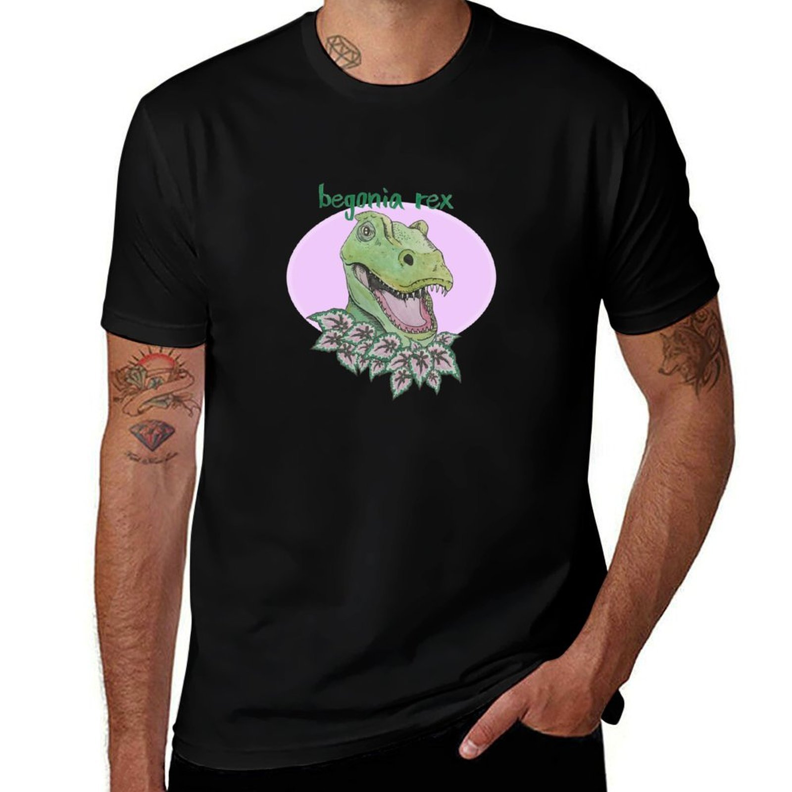 T rex begonia (roze) T-shirt Z - Begonia Rex recensie en prijs